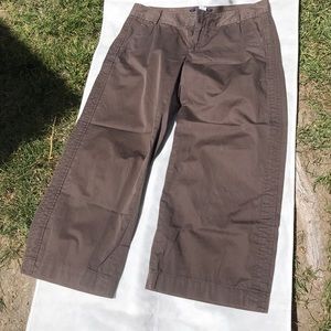 Casual khakis wide leg Capri pants